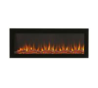 Chimenea Eléctrica Moderna de Montaje Mural Negra de 40" - Edge - ECOSO de Hudson Reed