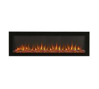Chimenea Eléctrica Moderna de Montaje Mural Negra de 50" - Edge - ECOSO de Hudson Reed