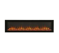Chimenea Eléctrica Moderna de Montaje Mural Negra de 60" - Edge - ECOSO de Hudson Reed