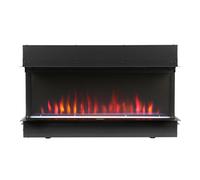 Chimenea Eléctrica Mural Multimedia Moderna Negra de 33" - Luxe - ECOSO de Hudson Reed
