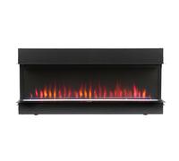 Chimenea Eléctrica Mural Multimedia Moderna Negra de 40" - Luxe - ECOSO de Hudson Reed