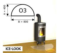 Chimenea Glasbodenplatte Chispas Plancha Cristal Horno Placa Inferior -