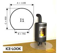 Chimenea Glasbodenplatte Spark Protector Plancha Cristal Horno Placa de Suelo -