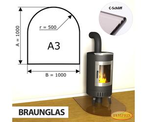 Chimenea Glasbodenplatte Spark Protector Plancha Cristal Horno Placa Inferior A3