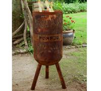 Chimenea leña exterior bonves 34 oxidada de acero