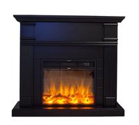 Chimenea Mpc Caldera Chimenea De Pie Con Marco y Quemador Electrico De 1500w Negro Mando a Distancia Incluido Solo Efecto De Llama Posible Adecuado Para El Hogar o La Oficina Black Xl