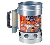 Chimenea para encender la barbacoa, con asa de seguridad, diámetro de 17 cm, altura de 27 cm, para carbón y briquetas de barbacoa