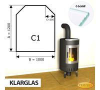 Chimenea Placa De Fondo Cristal Spark Protector Bandeja Horno Inferior - C1