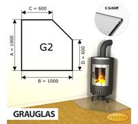 Chimenea Placa De Fondo Cristal Spark Protector Bandeja Horno Inferior - G2