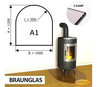Chimenea Placa de fondo Cristal Spark protector Horno Base -A1