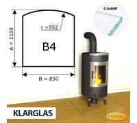 Chimenea Placa De Fondo Cristal Spark Protector Horno Base - B4