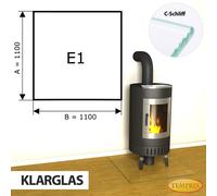Chimenea Placa De Fondo Cristal Spark Protector Horno Base - E1