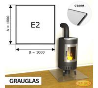 Chimenea Placa De Fondo Cristal Spark Protector Horno Base - E2