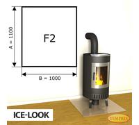 Chimenea Placa de fondo Cristal Spark protector Horno Base -F2