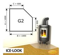 Chimenea Placa De Fondo Cristal Spark Protector Horno Base - G2