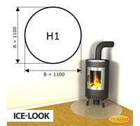 Chimenea Placa De Fondo Cristal Spark Protector Horno Base - H1