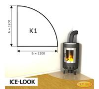 Chimenea Placa De Fondo Cristal Spark Protector Horno Base - K1