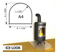 Chimenea Placa De Fondo Cristal Spark Protector Horno Inferior - A4