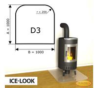 Chimenea Placa De Fondo Cristal Spark Protector Horno Inferior - D3