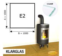 Chimenea Placa de fondo Cristal Spark protector Horno inferior -E2