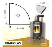 Chimenea Placa de fondo Cristal Spark protector Horno inferior -K2