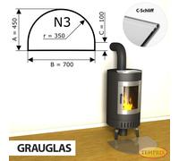 Chimenea Placa De Fondo Cristal Spark Protector Horno Inferior - N3