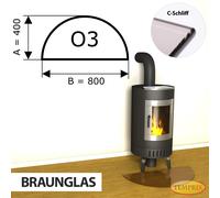 Chimenea Placa De Fondo Cristal Spark Protector Horno Inferior - O3
