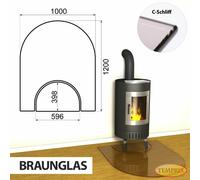 Chimenea Placa De Fondo Cristal Spark Protector Horno Vidrio Inferior