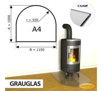 Chimenea Placa De Fondo Cristal Spark Protector Horno Vidrio Inferior - A4