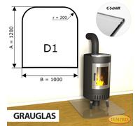 Chimenea Placa De Fondo Cristal Spark Protector Horno Vidrio Inferior - D1