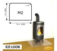 Chimenea Placa de fondo cristal Spark protector Horno Vidrio inferior -M2