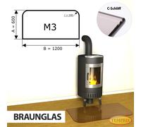 Chimenea Placa De Fondo Cristal Spark Protector Horno Vidrio Inferior - M3