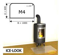 Chimenea Placa De Fondo Cristal Spark Protector Horno Vidrio Inferior - M4