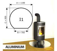 Chimenea Placa Inferior Chispas Aluminio Horno Metal Bandeja para Hornear - I1