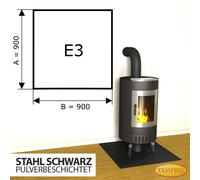 Chimenea Placa Inferior Chispas de Acero Negro Horno Bandeja para Hornear - E3