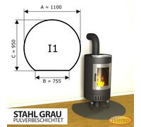 Chimenea Placa Inferior Chispas Plancha Acero Gris Horno Placa