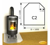 Chimenea Placa Inferior Spark Protector De Horno Acero Inoxidable