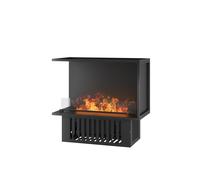 Chimenea vapor de agua empotrada Corner L800 - Llama multicolor 3D, control app, depósito 1,2 l, recarga automática - 80 cm - SOLOLED