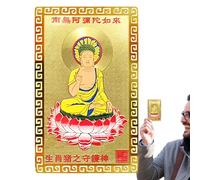 Chinese Cards - Tarjeta de amuleto dorado para mascota, suministros tradicionales auspiciosos, colección única para vacaciones, Año Nuevo, cumpleaños