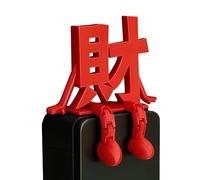 Chinese New Year Desk Decor - Cai Character Seasonal Decor | 2026 Horse Year Tabletop Craft For Bookcase, Window Sill, Bookshelf, Display Cabinet, Nightstand, Study, Bedroom, Living Room & Home