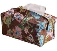 Chinese-style Fabric-covered Elegant Tabletop Tissue Holder With Decorative Box