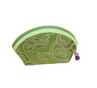Chinese Style Zipper Coin Wallet - Embroidered Coin Pouch