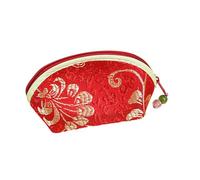 Chinese Style Zipper Coin Wallet - Embroidered Coin Pouch