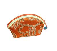 Chinese Style Zipper Coin Wallet - Embroidered Coin Pouch