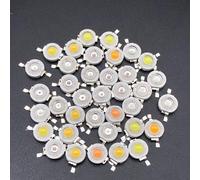 Chip LED de alta lúmen,50 ppcs,diodo emisor LED de alta potencia de 3V,blanco caliente/frío,linterna de mano MR16 GU10 para renovación descendente,sin placa de disipador estrella(3W/blanco 6500K)