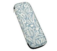 Chiyyak Estuche para Agujas de Tejer, Bolsa de Almacenamiento de Tela Oxford 600D con Múltiples Compartimentos para el Hogar Al Aire Libre (Bolsa vacía con Estampado de Flores Grises)