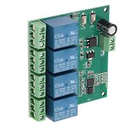 Chiyyak Módulo de relé de 4 Canales Tablero de relé Cuádruple de Control Inalámbrico para Equipos Electrónicos Chip WiFi Larga Vida útil para Hogar Inteligente (12 V CC.)