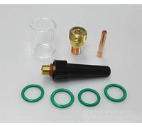 CHNsalescom1781/5000 Kit de copa Pyrex de lente de gas de antorcha de soldadura TIG de 8 piezas para la serie Tig WP-9/20/25 (2.4mm 3/32")