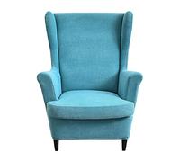 CHNSHOME Fundas de sillón orejero elástica 1 Plaza Funda para sillas de Orejas 2 Piezas Cubre Sillón orejero Fundas para sillones orejeros con Respaldo de alas Cielo Azul