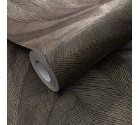 Chocolate Papel Pintado Hojas Pesado Erismann 1047647 Decoración Dormitorio